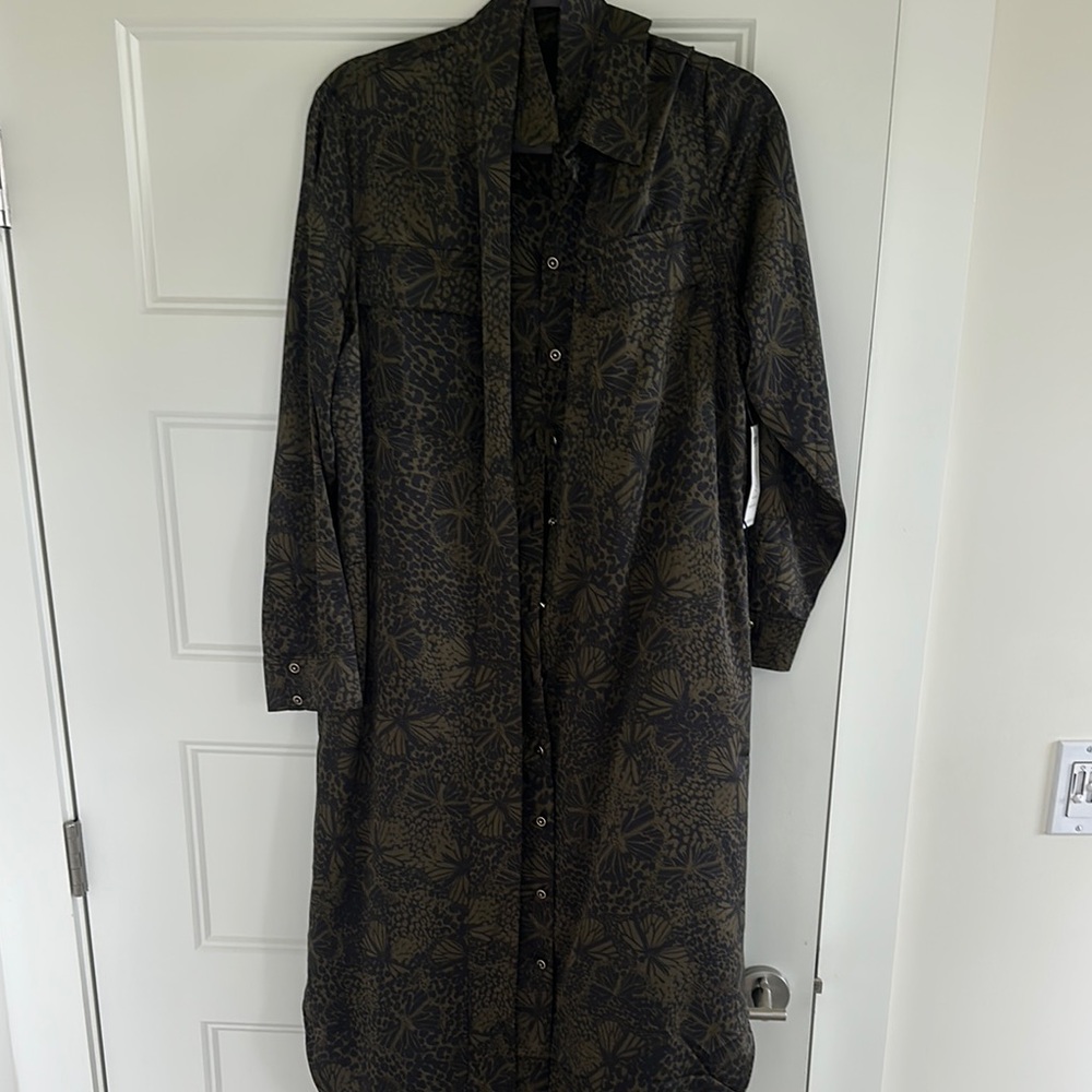 Chicos Patterned Shirt Dress